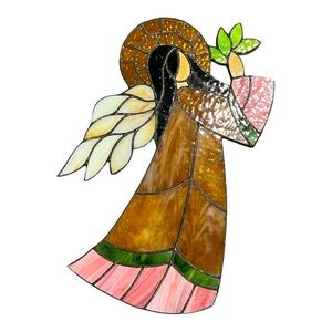 Handmade stained glass angel